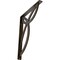 Ekena Millwork Versailles Wrought Iron Bracket, (Single center brace), Antiqued Brass 1 1/2"W x 12"D x 15"H BKTM01X12X15SVEABS - alternate 1